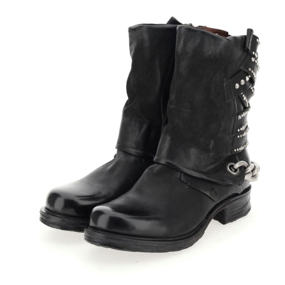 A.S.98 BNIB Black Moto booties size EU 38